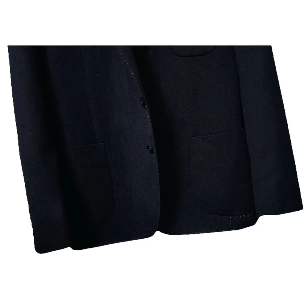 Bartorelli Napoli Blazer Men's 58 R Dark Charcoal Gray 100% Wool Sports Jacket
